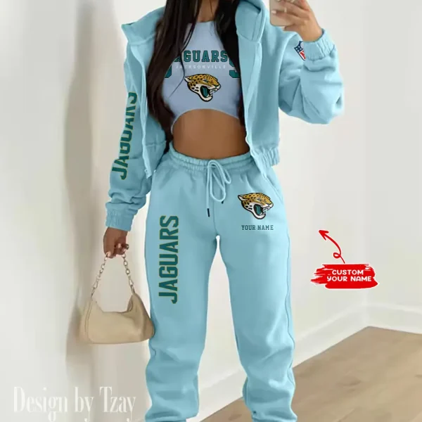 Jacksonville Jaguars Women's Outfit Winter Athleisure 3 Piece Set SPTWAL3PS015 - Image 6