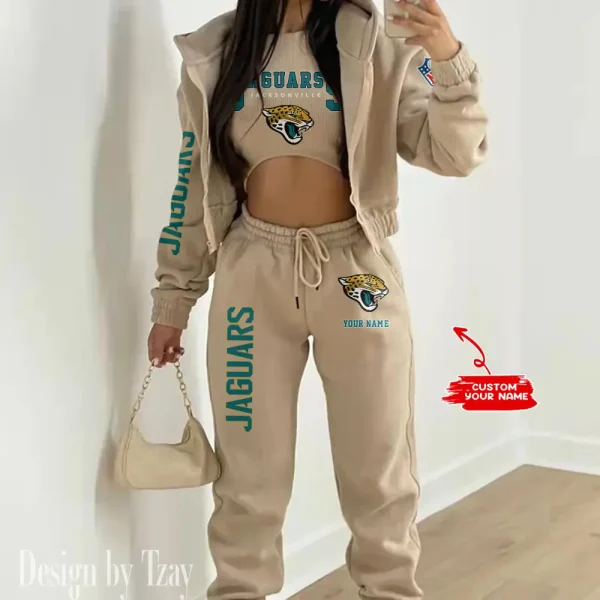 Jacksonville Jaguars Women's Outfit Winter Athleisure 3 Piece Set SPTWAL3PS015 - Image 8