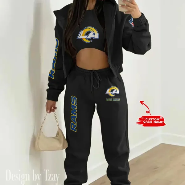 Los Angeles Rams Women's Outfit Winter Athleisure 3 Piece Set SPTWAL3PS019