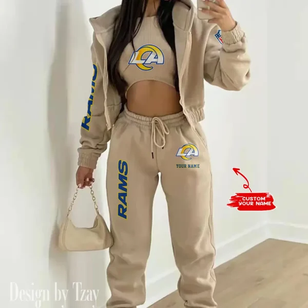 Los Angeles Rams Women's Outfit Winter Athleisure 3 Piece Set SPTWAL3PS019 - Image 2