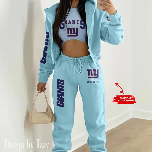 New York Giants Women's Outfit Winter Athleisure 3 Piece Set SPTWAL3PS024 - Image 6