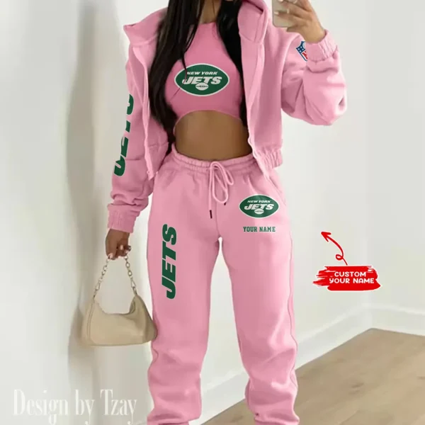 New York Jets Women's Outfit Winter Athleisure 3 Piece Set SPTWAL3PS025 - Image 5