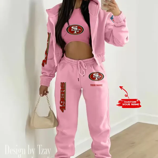 San Francisco 49ers Women's Outfit Winter Athleisure 3 Piece Set SPTWAL3PS028 - Image 5