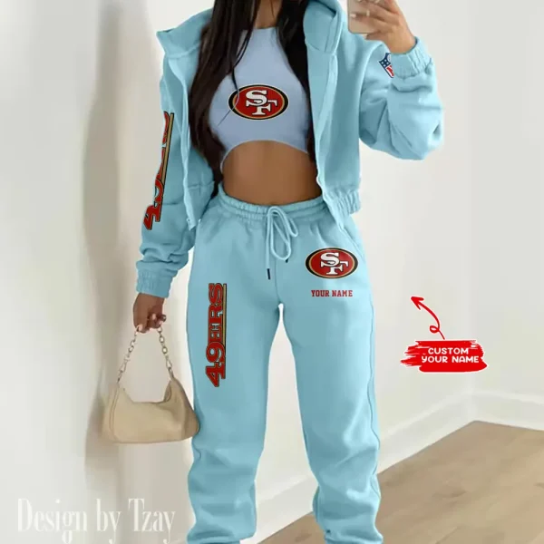 San Francisco 49ers Women's Outfit Winter Athleisure 3 Piece Set SPTWAL3PS028 - Image 6