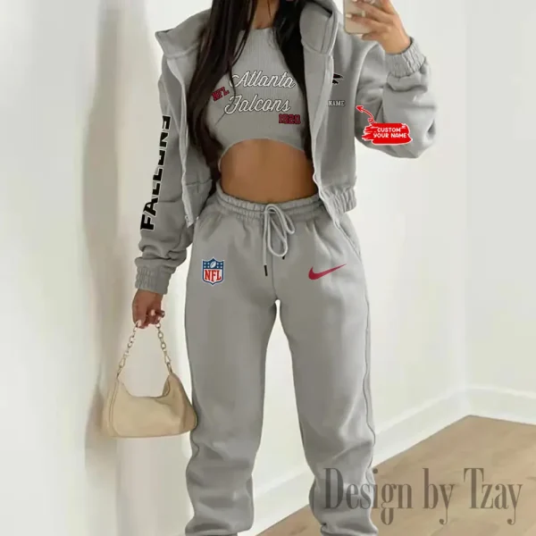 Atlanta Falcons Women's Outfit Winter Athleisure 3 Piece Set SPTWAL3PS034 - Image 9