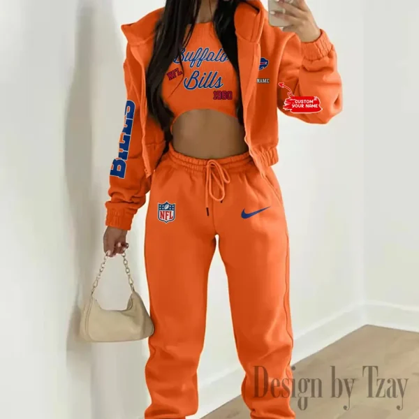 Buffalo Bills Women's Outfit Winter Athleisure 3 Piece Set SPTWAL3PS036 - Image 6