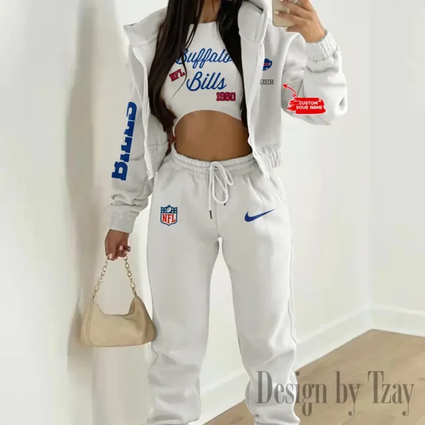 Buffalo Bills Women's Outfit Winter Athleisure 3 Piece Set SPTWAL3PS036 - Image 8