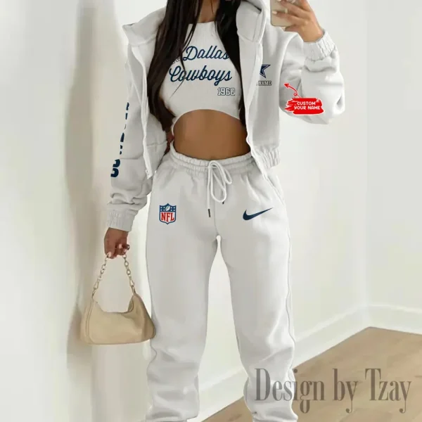 Dallas Cowboys Women's Outfit Winter Athleisure 3 Piece Set SPTWAL3PS041 - Image 5