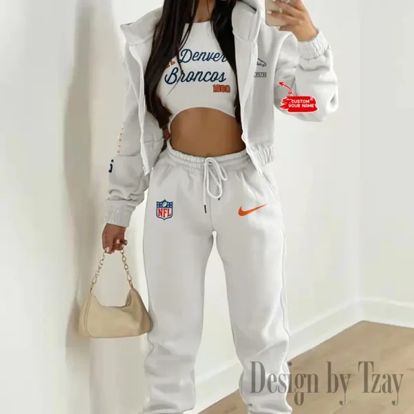 Denver Broncos Women's Outfit Winter Athleisure 3 Piece Set SPTWAL3PS042 - Image 8