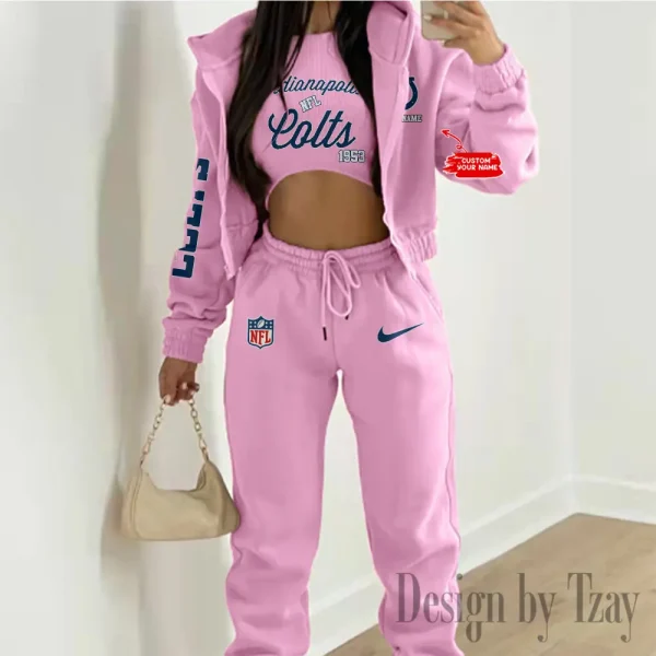 Indianapolis Colts Women's Outfit Winter Athleisure 3 Piece Set SPTWAL3PS046 - Image 2