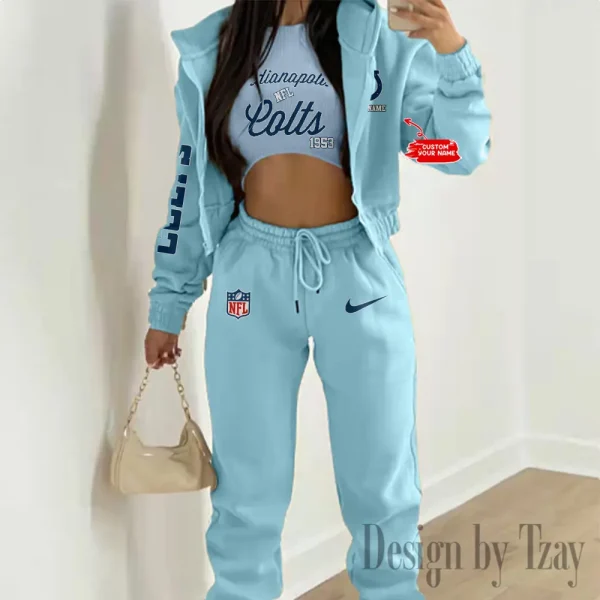 Indianapolis Colts Women's Outfit Winter Athleisure 3 Piece Set SPTWAL3PS046 - Image 3