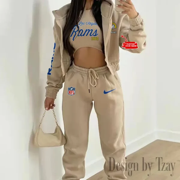 Los Angeles Rams Women's Outfit Winter Athleisure 3 Piece Set SPTWAL3PS051 - Image 4