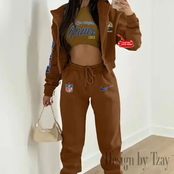 Los Angeles Rams Women's Outfit Winter Athleisure 3 Piece Set SPTWAL3PS051 - Image 5