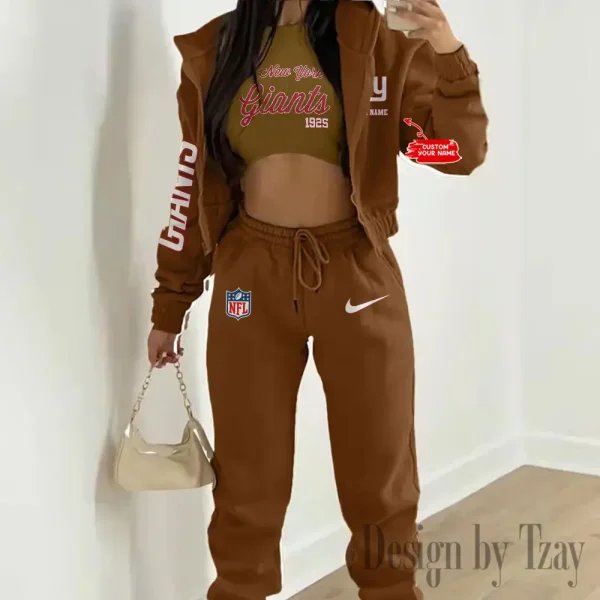 New York Giants Women's Outfit Winter Athleisure 3 Piece Set SPTWAL3PS056