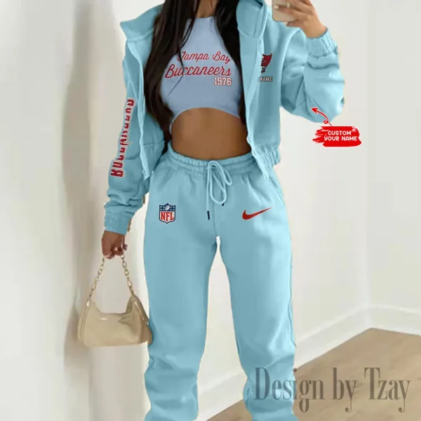 Tampa Bay Buccaneers Women's Outfit Winter Athleisure 3 Piece Set SPTWAL3PS062 - Image 4