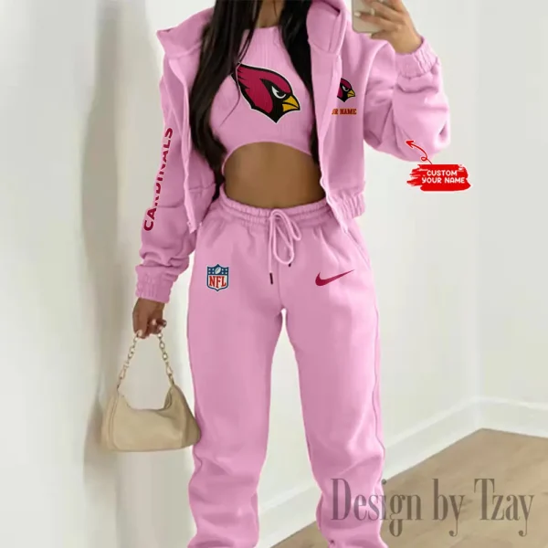 Arizona Cardinals Women's Outfit Winter Athleisure 3 Piece Set SPTWAL3PS066