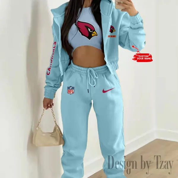 Arizona Cardinals Women's Outfit Winter Athleisure 3 Piece Set SPTWAL3PS066 - Image 2