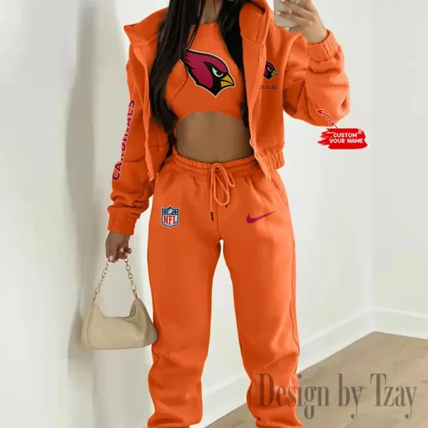 Arizona Cardinals Women's Outfit Winter Athleisure 3 Piece Set SPTWAL3PS066 - Image 5