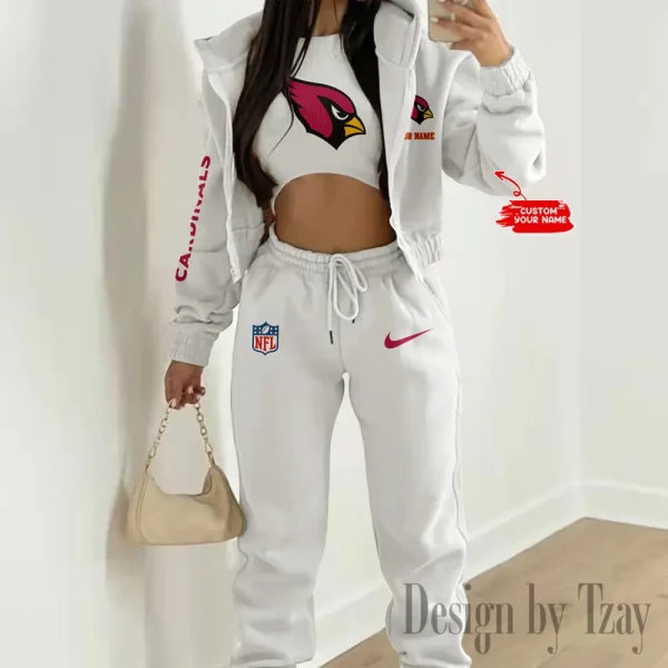 Arizona Cardinals Women's Outfit Winter Athleisure 3 Piece Set SPTWAL3PS066 - Image 7