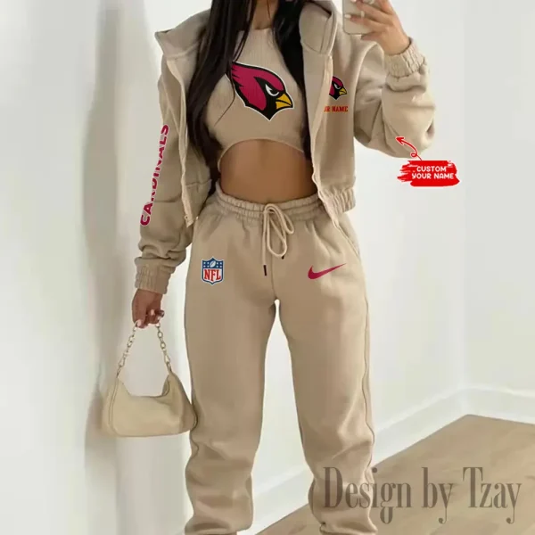 Arizona Cardinals Women's Outfit Winter Athleisure 3 Piece Set SPTWAL3PS066 - Image 9