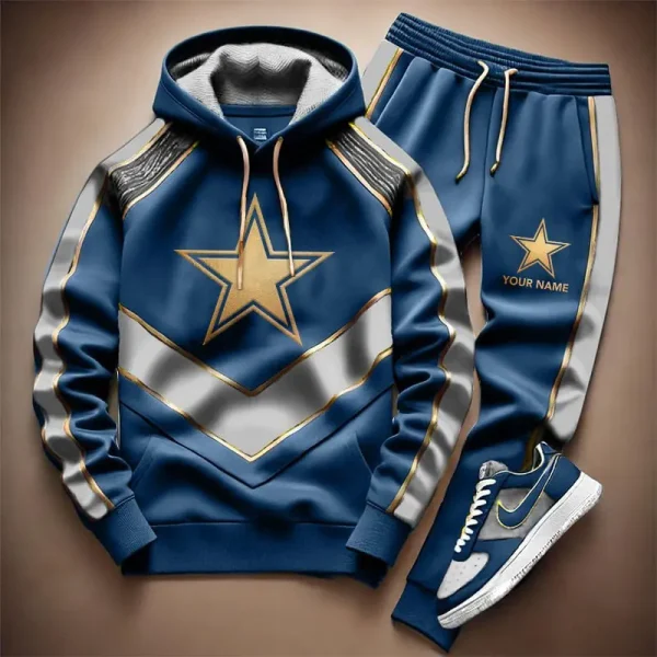 NFL Dallas Cowboys Combo Hoodie Long Pants And AirForce1 Sneakers Gift For Fan