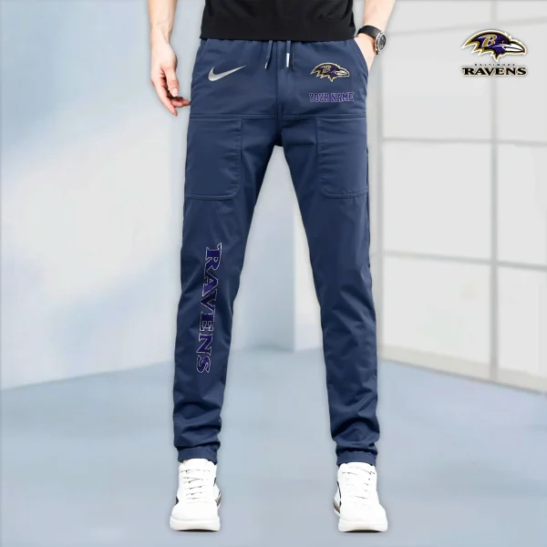 Baltimore Ravens High Stretch Multi-pocket Durable Cargo Pants - Long Custom Name SPTLCP003 - Image 4