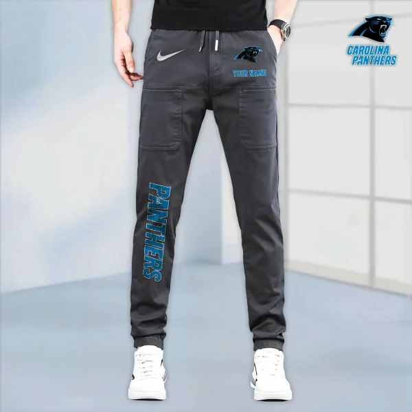 Carolina Panthers High Stretch Multi-pocket Durable Cargo Pants - Long Custom Name SPTLCP005