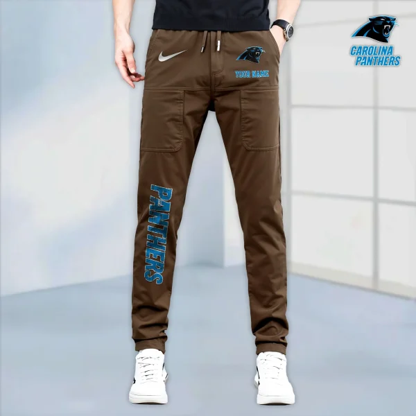 Carolina Panthers High Stretch Multi-pocket Durable Cargo Pants - Long Custom Name SPTLCP005 - Image 2