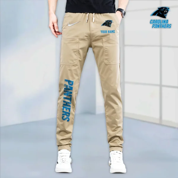 Carolina Panthers High Stretch Multi-pocket Durable Cargo Pants - Long Custom Name SPTLCP005 - Image 4