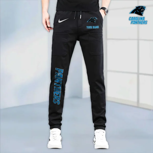 Carolina Panthers High Stretch Multi-pocket Durable Cargo Pants - Long Custom Name SPTLCP005 - Image 6