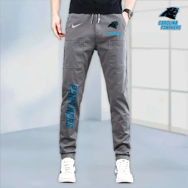 Carolina Panthers High Stretch Multi-pocket Durable Cargo Pants - Long Custom Name SPTLCP005 - Image 7