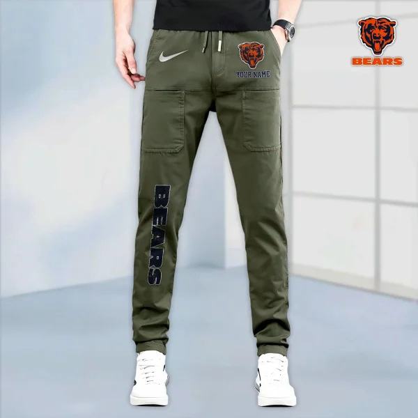 Chicago Bears High Stretch Multi-pocket Durable Cargo Pants - Long Custom Name SPTLCP006 - Image 4