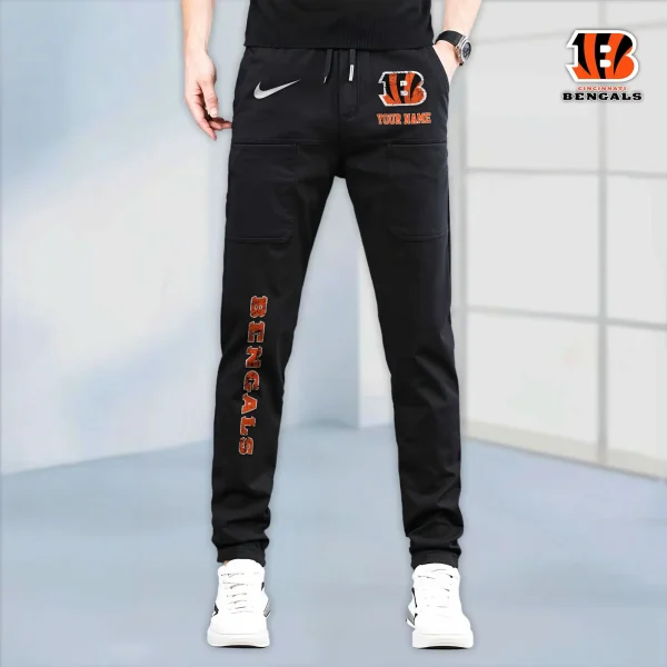 Cincinnati Bengals High Stretch Multi-pocket Durable Cargo Pants - Long Custom Name SPTLCP007 - Image 3