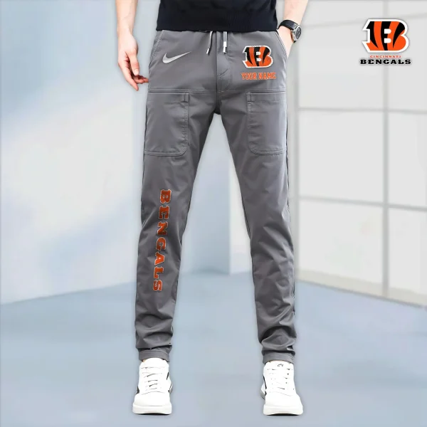 Cincinnati Bengals High Stretch Multi-pocket Durable Cargo Pants - Long Custom Name SPTLCP007 - Image 4