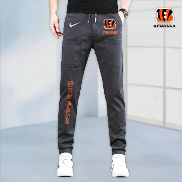 Cincinnati Bengals High Stretch Multi-pocket Durable Cargo Pants - Long Custom Name SPTLCP007 - Image 5