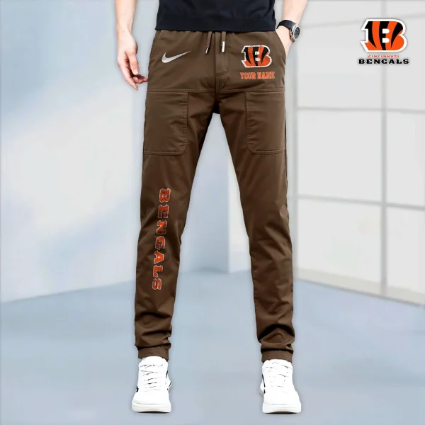 Cincinnati Bengals High Stretch Multi-pocket Durable Cargo Pants - Long Custom Name SPTLCP007 - Image 6