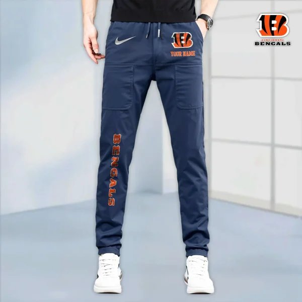 Cincinnati Bengals High Stretch Multi-pocket Durable Cargo Pants - Long Custom Name SPTLCP007 - Image 7