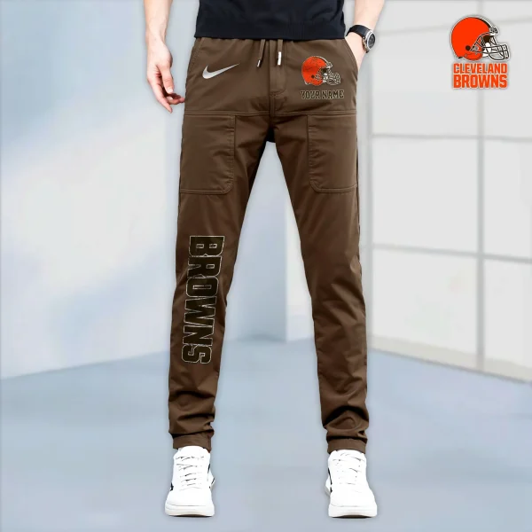 Cleveland Browns High Stretch Multi-pocket Durable Cargo Pants - Long Custom Name SPTLCP008 - Image 5