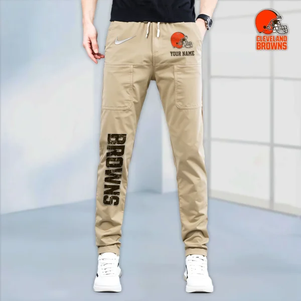 Cleveland Browns High Stretch Multi-pocket Durable Cargo Pants - Long Custom Name SPTLCP008 - Image 7