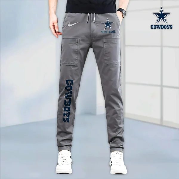 Dallas Cowboys High Stretch Multi-pocket Durable Cargo Pants - Long Custom Name SPTLCP009 - Image 2