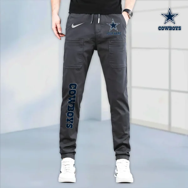 Dallas Cowboys High Stretch Multi-pocket Durable Cargo Pants - Long Custom Name SPTLCP009 - Image 3