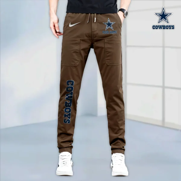 Dallas Cowboys High Stretch Multi-pocket Durable Cargo Pants - Long Custom Name SPTLCP009 - Image 4