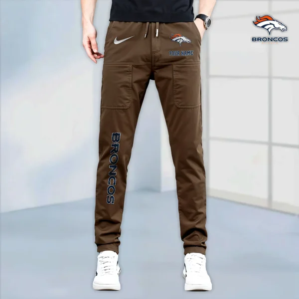 Denver Broncos High Stretch Multi-pocket Durable Cargo Pants - Long Custom Name SPTLCP010 - Image 3