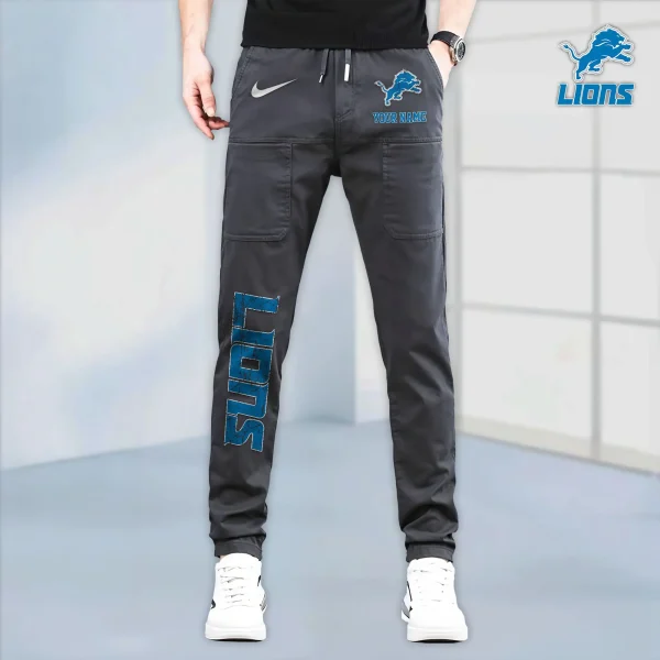 Detroit Lions High Stretch Multi-pocket Durable Cargo Pants - Long Custom Name SPTLCP011 - Image 6