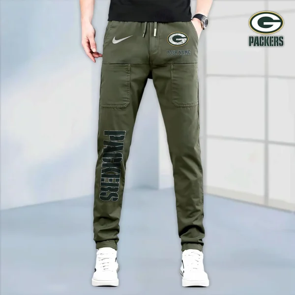 Green Bay Packers High Stretch Multi-pocket Durable Cargo Pants - Long Custom Name SPTLCP012