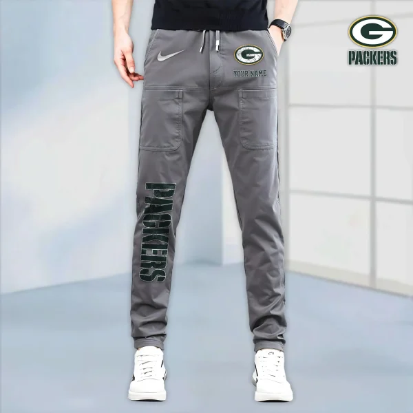 Green Bay Packers High Stretch Multi-pocket Durable Cargo Pants - Long Custom Name SPTLCP012 - Image 2