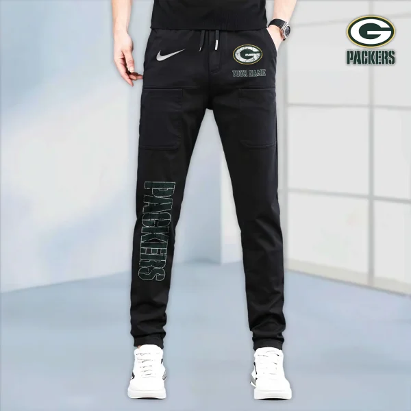 Green Bay Packers High Stretch Multi-pocket Durable Cargo Pants - Long Custom Name SPTLCP012 - Image 3