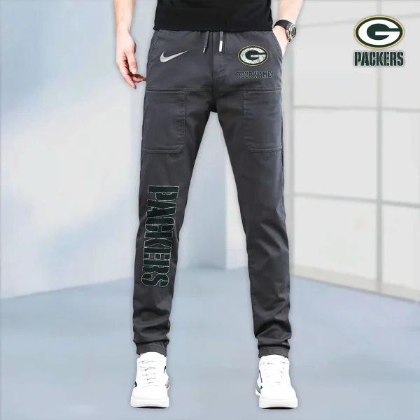 Green Bay Packers High Stretch Multi-pocket Durable Cargo Pants - Long Custom Name SPTLCP012 - Image 4