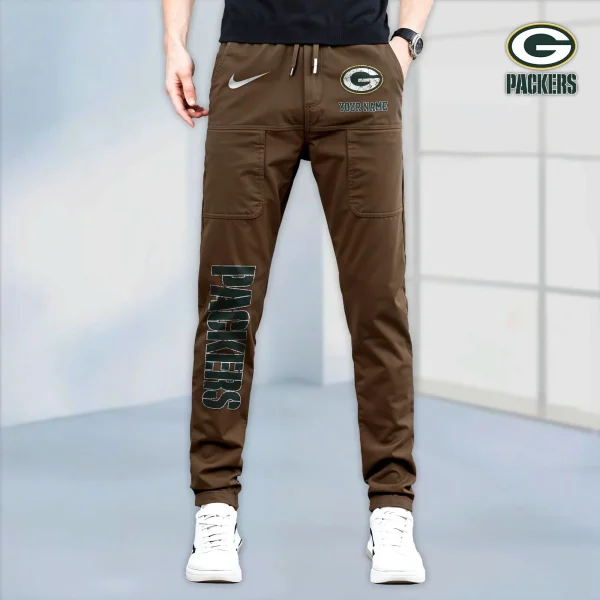 Green Bay Packers High Stretch Multi-pocket Durable Cargo Pants - Long Custom Name SPTLCP012 - Image 5