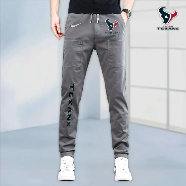 Houston Texans High Stretch Multi-pocket Durable Cargo Pants - Long Custom Name SPTLCP013 - Image 7